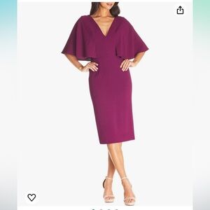 Dress The Population Louisa Butterfly Sleeve Cocktail Dress Sheath NWT